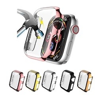 Coque Compatible avec Apple iWatch Series 7 / SE / 6/5/4/3/2/1 / Apple Watch Series SE / 6/5/4/3/2/1 Verre Trempé / PU Suivre Couverture miniinthebox