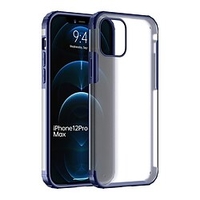 coque compatible iphone 12 pro max - armure de téléphone - translucide mat - résistant aux chocs/éclats - ultra fin - matériaux mixtes - chargement sans fil miniinthebox