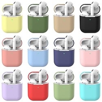 Coque Pour AirPods Antichoc Flexible Couleur unie Silikon Cas de casque miniinthebox