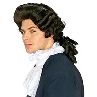 cosplay costume perruque ondulée partie médiane perruque marron cheveux synthétiques homme noir miniinthebox