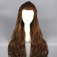 cosplay perruque tauriel hobbits droite cosplay perruque asymétrique très long brun cheveux synthétiques 32 pouces femmes anime design à la mode cosplay marron miniinthebox