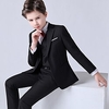 Costume et Blazer Ensemble formel Ensemble de Vêtements Garçon Enfants 4 Pièces Manches Longues Noir Bleu Poudré Couleur unie Noeud Spandex Soirée Occasion spéciale Anniversaire Grande occasion Doux miniinthebox