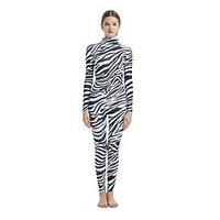 Costumes zentai à motifs Costume de Cosplay Combinaison-pantalon Zébré Adulte Boas et Plumes Costumes de Cosplay Genre Homme Femme Motif Fourrure d