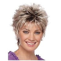 coupe de lutin perruque brun perruques pour les femmes perruque synthétique courte racines sombres des femmes perruques blondes blonde moyenne perruques 6 pouces miniinthebox
