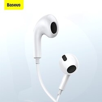 écouteur filaire intra-auriculaire latéral baseus encok type-c c17 blanc miniinthebox