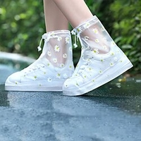 couvre-chaussures imperméables réutilisables en pvc,  couvre-chaussures transparents imperméables à la pluie et à la neige,  adaptés aux hommes et aux femmes miniinthebox