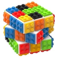 Cube magique de vitesse 3x3 brique à construire cube magique mini cubes puzzle et briques jouet en 1 pour cadeau adulte noir miniinthebox
