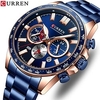CURREN Montres à quartz pour Hommes Analogique Quartz Style formel Tendance à la mode Style formel Imperméable Calendrier Faux trois yeux six aiguilles Alliage Acier Inoxydable Mode / Noctilumineux miniinthebox