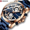 CURREN Montres à quartz pour Hommes Digitale Numérique Quartz Tendance à la mode Style formel Imperméable Calendrier Faux trois yeux six aiguilles Alliage Alliage Mode miniinthebox