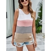 Débardeur Camisoles Femme du"idien Fin de semaine Bloc de couleur Sans Manches Col Rond Décontractée Vêtement de rue Bleu Rose Claire Vin Hauts Standard S miniinthebox
