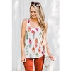 Débardeur Camisoles Femme du"idien Fin de semaine Plume Sans Manches Imprimer Col en U Décontractée Vêtement de rue Gris Violet Arc-en-ciel Hauts Standard S / 3D effet miniinthebox