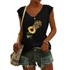 Débardeur Camisoles Femme Vacances Fin de semaine Fleur Papillon Papillon Spot Multicouleur Sans Manches Imprimer Col en V Décontractée Vêtement de rue Vert Blanche Noir Hauts Standard S / 3D effet miniinthebox