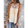 Débardeur Gilet Femme Vacances Fin de semaine Plein Sans Manches Découpé Tunique fluide Col Rond Décontractée Vêtement de rue Blanche Noir Rose Claire Hauts Standard S miniinthebox