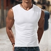 Débardeur Gilet Homme Couleur unie Col en V Sans Manches Plein Air Décontractée du"idien Standard Mélange de Coton basique Mode Classique miniinthebox