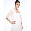 Demi Manches Manteaux / Vestes Mousseline de soie / Polyester Mariage / Fête / Soirée Etoles de Femme / Boléro Avec Drapée / Couleur Unie miniinthebox