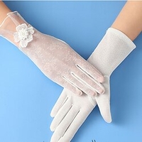 dentelle crème solaire gants dames été anti-uv anti-dérapant écran tactile glace soie respirant mince moyen long extérieur miniinthebox