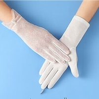dentelle crème solaire gants dames été anti-uv anti-dérapant écran tactile glace soie respirant mince moyen long extérieur miniinthebox