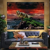 dinosaure monde mur tapisserie art décor couverture rideau suspendu maison chambre salon décoration miniinthebox