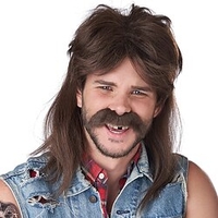 drôle mens halloween costume perruque médiévale perruque cosplay costume perruque ondulés partie centrale perruque cheveux synthétiques hommes brun perruques avec une frange miniinthebox