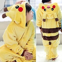 Enfant Pyjama Kigurumi Girafe Pika Pika Totoro Animal Combinaison de Pyjamas Microfibre de polyester Cosplay Pour Garçons et filles Halloween Pyjamas Animale Dessin animé Fête / Célébration Les miniinthebox