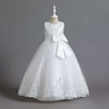 enfants petites filles robe couleur unie une ligne robe soirée performance bleu marine asymétrique sans manches princesse douce robes automne hiver coupe classique 3-12 ans miniinthebox