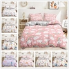 Ensemble de housse de couette 3 pièces dessin animé rose ensemble de literie housse de couette confortable en microfibre douce et légère comprenant 1 housse de couette 2 taies d