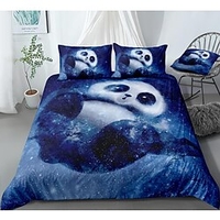 Ensemble de housse de couette panda ensembles de literie couette housse de couette,  reine/king size/jumeau/simple/(comprend 1 housse de couette,  1 ou 2 taies d