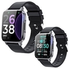 F60 montre intelligente 1, 7 pouces smartwatch fitness montre de course bluetooth surveillance de la température podomètre rappel d