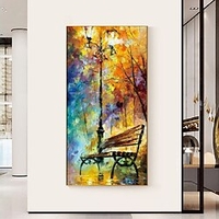 fait à la main peint à la main art mural abstrait moderne leonid afremov paysage décoration de la maison décor toile roulée pas de cadre non étiré miniinthebox