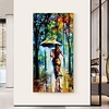 fait à la main peint à la main art mural abstrait moderne leonid afremov rainny dame paysage décoration de la maison décor toile roulée pas de cadre non étiré miniinthebox