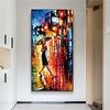 fait à la main peint à la main art mural abstrait moderne leonid afremov rainny lady décoration de la maison décor toile roulée pas de cadre non étiré miniinthebox