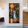 fait à la main peint à la main art mural moderne abstrait leonid afremov amoureux câlin décoration de la maison décor toile roulée pas de cadre non étiré miniinthebox