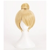 fée clochette perruque fée clochette fée clochette cosplay perruques cheveux blonds courts avec chignon perruque de cheveux synthétiques résistant à la chaleur miniinthebox