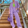 Femme basique Couleur unie du"idien Bureau Ensemble deux pièces veste Costume de bureau Pantalon Pantalon large Bas de cloche Hauts miniinthebox