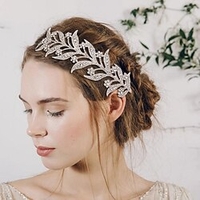 Femme Coiffes de fête Chic et moderne Soirée Fleur Coiffure / Mariage / Doré / Argent / L