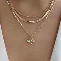 Femme Colliers Mode Vacances Papillon Collier miniinthebox