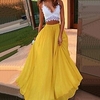 Femme Elégant Longue Balançoire Jupes Cadeau Noël du"idien Couleur Pleine Multirang Vert Noir Jaune S M L / Maxi / Plissé / Ample miniinthebox