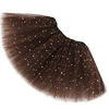 Femme Fille Chic et moderne Tutu Mini Jupes Soirée Carnaval Organza Couleur unie Paillettes Taille médiale Violet Claire violet foncé Bleu Clair Adulte / Multirang miniinthebox