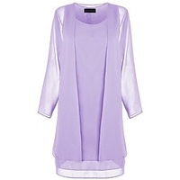 Femme Robe deux pièces manche longue Eté - chaud Ceinture Non Incluse Violet XXL 3XL 4XL 5XL miniinthebox