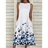 Femme Robe Droite Robe mi-longue Blanche Rose Claire Jaune Sans Manches Floral Imprimer Printemps Eté Col Rond chaud Elégant Décontractée Ample Moins de 10 S M L XL XXL 3XL 4XL miniinthebox