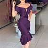Femme Robe Fourreau Robe Longueur Genou Bleu Blanche Violet Rose poussiéreuse Fuchsia Argent Bleu de minuit Beige Manches Courtes Floral Dégradé de Couleur A Volants Imprimer Printemps Eté Epaules miniinthebox