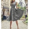 Femme Robe Trapèze Robe Longueur Genou Bleu Gris Vert Rouge Sans Manches Couleur unie Eté Col de Chemise Années 50 chaud Rétro Vintage Mince 2021 S M L XL XXL miniinthebox