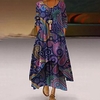 Femme Robe Trapèze Robe mi-longue Blanche Gris Violet Rose Claire Bleu clair Manches Longues Floral Animal A Volants Poche Bouton Printemps Eté Col en V Elégant Rétro Vintage 2022 M L XL XXL 3XL 4XL miniinthebox