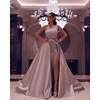 Femme Robe Évasée Robe longue maxi Vert Rose Claire Sans Manches Couleur unie Couleur monochrome Paillettes Fendu Patchwork Printemps Eté Une Epaule Elégant Grande occasion 2022 S M L XL XXL miniinthebox