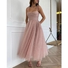 Femme Robe Évasée Robe mi-longue Rose Claire Sans Manches Couleur unie Maille Printemps Eté Bretelles Fines Soirée Elégant Romantique 2022 S M L XL miniinthebox