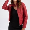 Femme Simili Cuir Extérieur Plein Air Sortie Poche fermeture Éclair Mao Chic et moderne Couleur unie Standard Vêtements d
