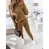Femme Sweat-shirt Survêtement Ensembles de pantalons basique Vert Rose Claire sport Casual Plein Cordon Col Roulé S M L XL XXL miniinthebox