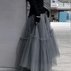 Femme Tutu Jupe longue Maxi Organza Noir Rose Claire Jupes A Volants Multirang Mode Casual"idien S M miniinthebox