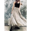 Femme Tutu Jupe longue Midi Organza Noir Blanche Vert Claire Rose Claire Jupes A Volants Épissure Mode Casual"idien miniinthebox