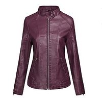 Femme Veste Veste en similicuir du"idien L